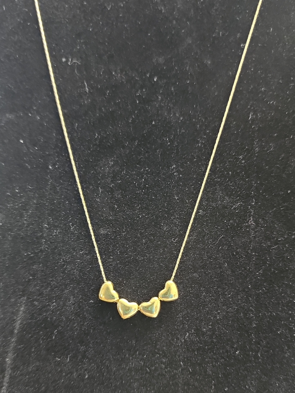 VceTd 1pc Elegant & Delicate Heart-Shaped Stainless Steel With 18k Gold Plating
